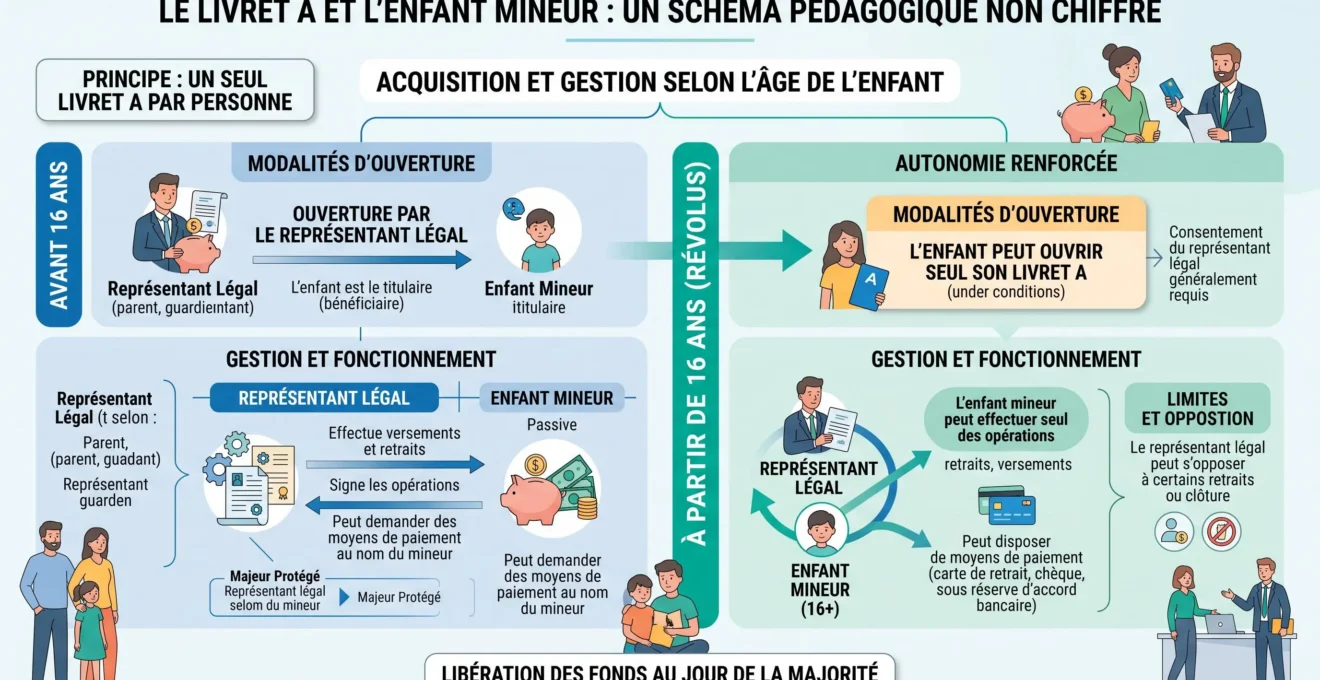 Gestion d'un Livret A pour mineur selon l'âge