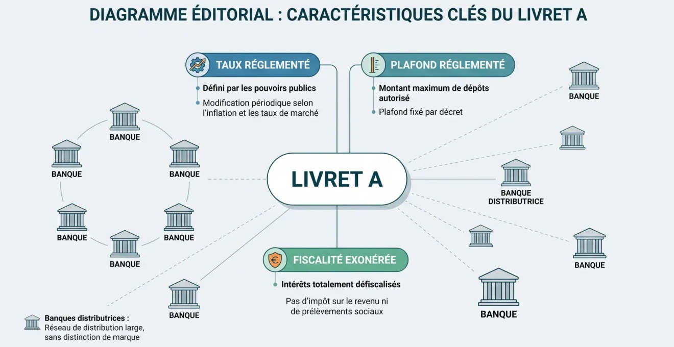Schéma des caractéristiques réglementées communes du Livret A